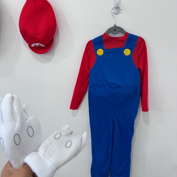 Nintendo Super Mario Brothers Mario Boys Toddler Costume - Size 3t/4 - Picture 4 of 10
